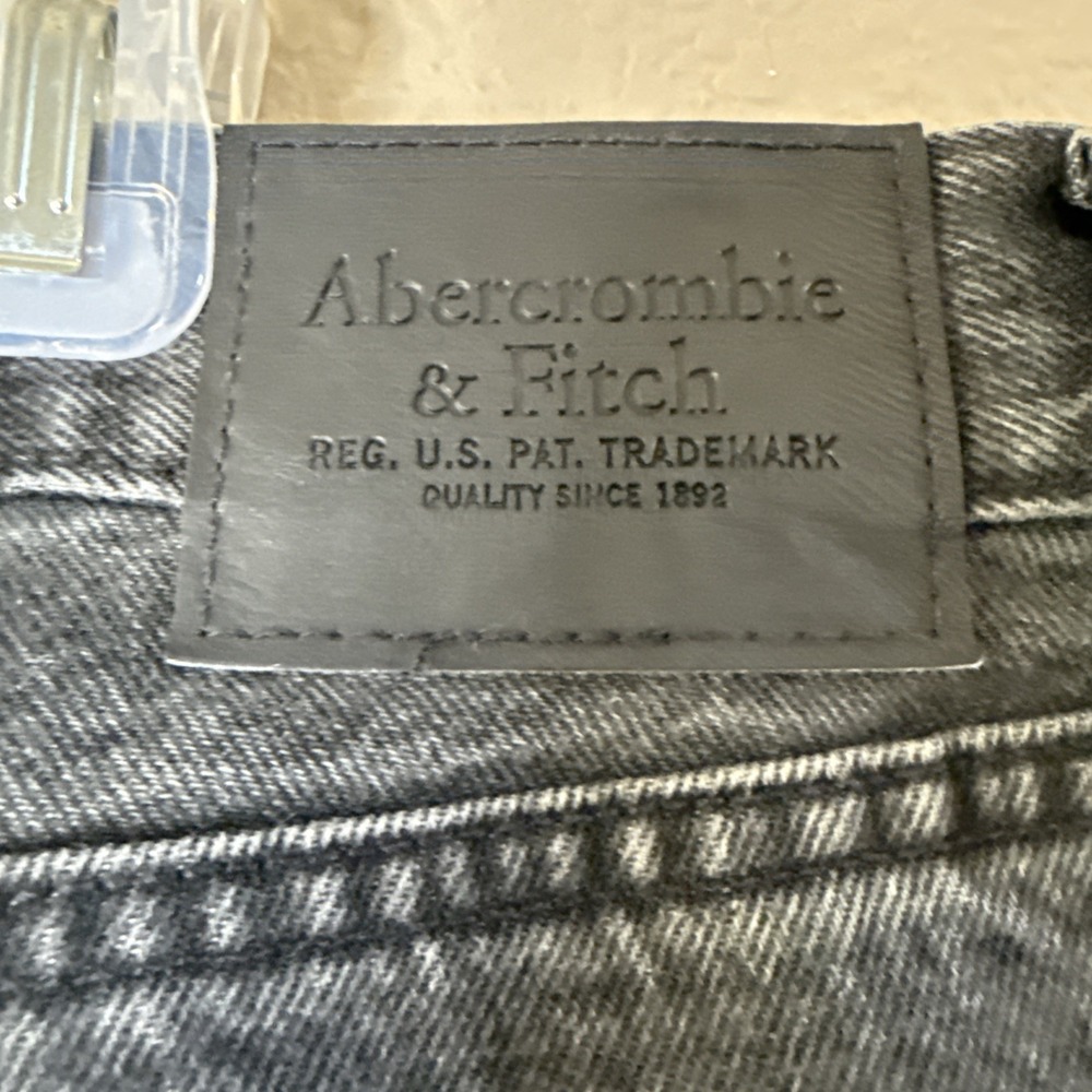 Abercrombie & Fitch Jeans Authentic Rigid Baggy Men's Black 36x32 Y2k Skater - Picture 4 of 9
